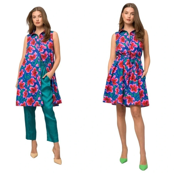 Tucker NYC Sarah Belted Dress Sz XL - Picture 1 of 5